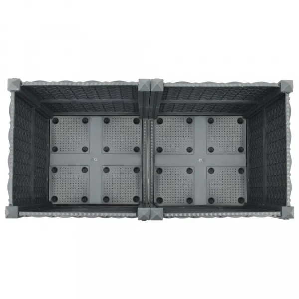 Vyvýšený záhon 80x40x38 cm PP Dekorhome Černá