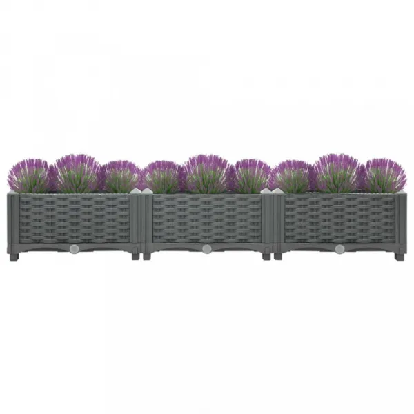 Vyvýšený záhon 120x40x23 cm PP Dekorhome Černá