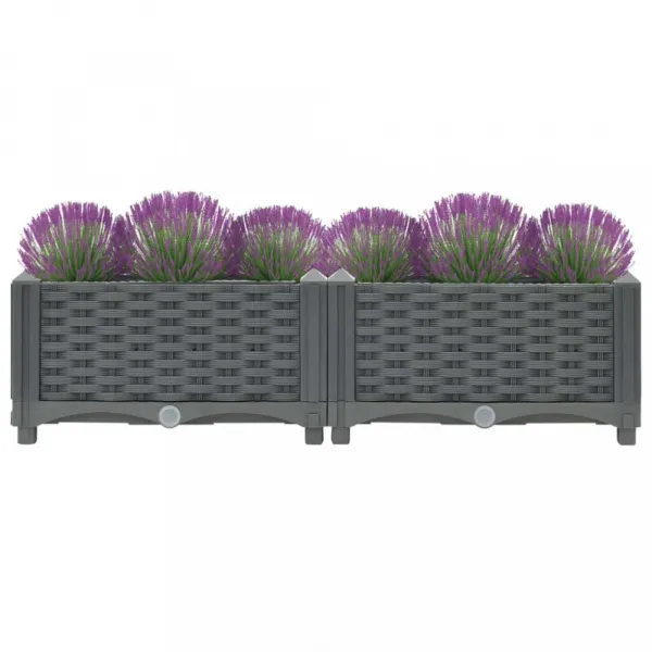 Vyvýšený záhon 80x40x23 cm PP Dekorhome Černá