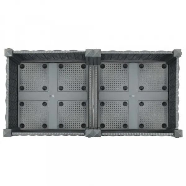 Vyvýšený záhon 80x40x23 cm PP Dekorhome Černá