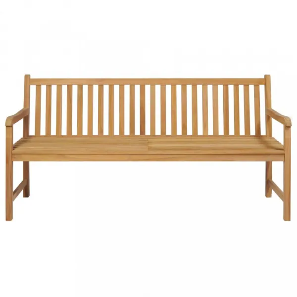 Záhradná lavica teak / látka Dekorhome