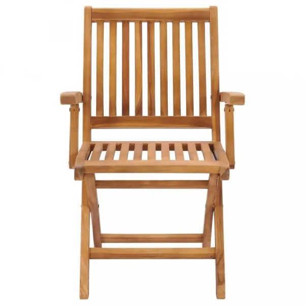 Záhradná stolička 2 ks teak / látka Dekorhome