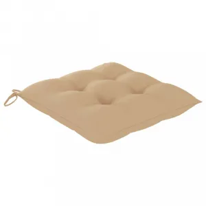 Záhradná stolička 2 ks teak / látka Dekorhome