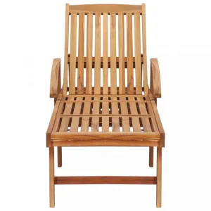 Záhradné lehátko so stolíkom teak / látka Dekorhome Černá