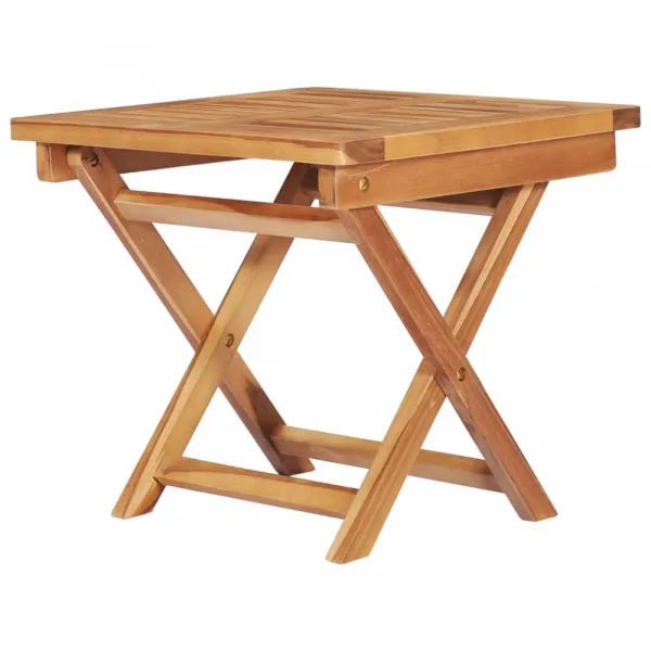 Záhradné lehátko so stolíkom teak / látka Dekorhome Černá