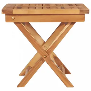 Záhradné lehátko so stolíkom teak / látka Dekorhome Černá