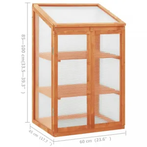 Skleník 60x45x100 cm Dekorhome Šedá