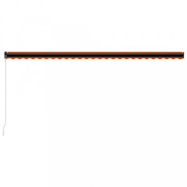 Ručne zaťahovacia markíza s LED svetlom 350x250 cm Dekorhome Bílá / modrá
