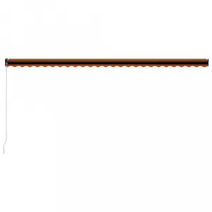 Ručne zaťahovacia markíza s LED svetlom 350x250 cm Dekorhome Bílá / modrá