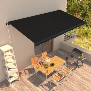 Ručne zaťahovacia markíza 500x300 cm Dekorhome Krémová