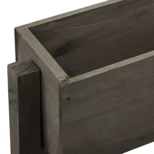 Záhradný kvetináč masívne jedľa Dekorhome Šedá
