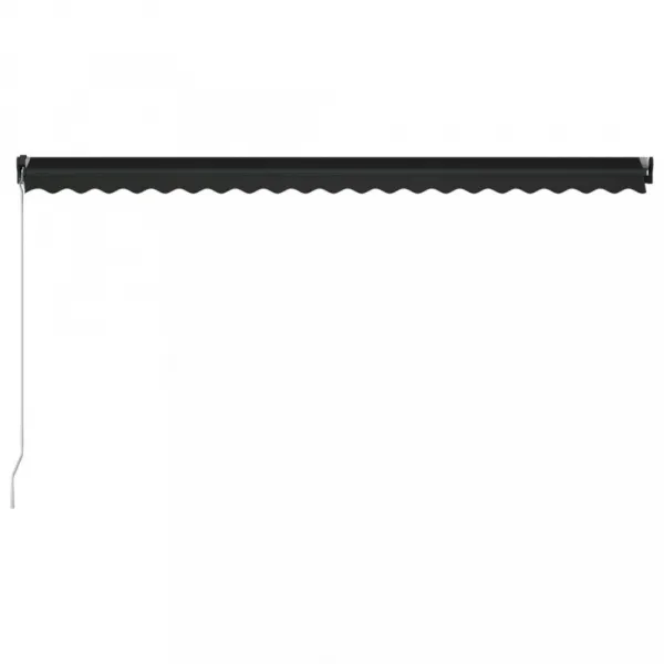 Ručne zaťahovacia markíza s LED svetlom 450x300 cm Dekorhome Bílá / modrá