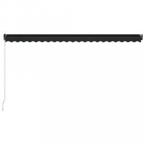 Ručne zaťahovacia markíza s LED svetlom 450x300 cm Dekorhome Bílá / modrá