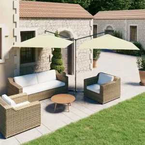 Dvojitý slnečník 600 x 300 cm Dekorhome Antracit