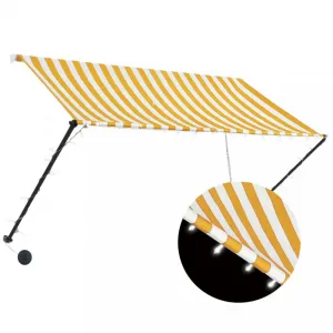 Zaťahovacia markíza s LED svetlom 250x150 cm Dekorhome Antracit
