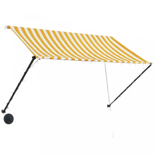 Zaťahovacia markíza s LED svetlom 250x150 cm Dekorhome Antracit