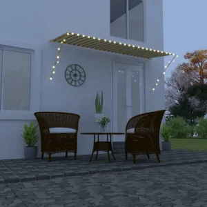 Zaťahovacia markíza s LED svetlom 350x150 cm Dekorhome Antracit