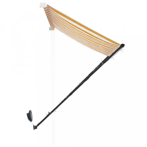 Zaťahovacia markíza s LED svetlom 250x150 cm Dekorhome Antracit