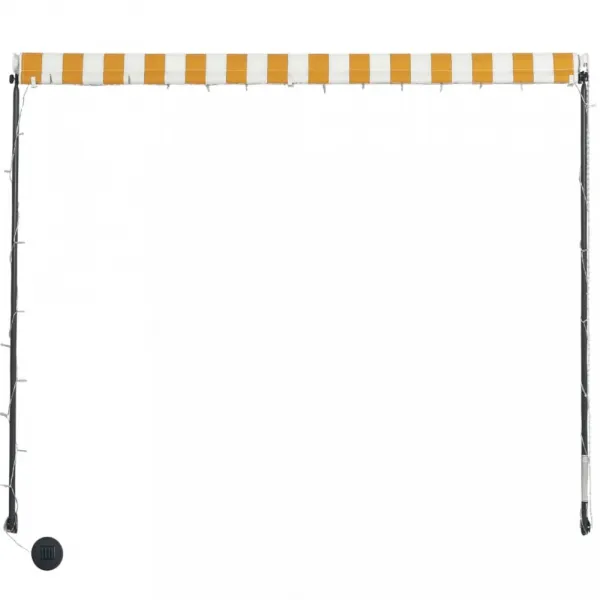 Zaťahovacia markíza s LED svetlom 250x150 cm Dekorhome Antracit