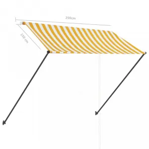 Zaťahovacia markíza s LED svetlom 250x150 cm Dekorhome Antracit