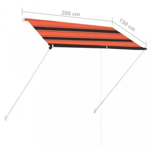 Zaťahovacia markíza 200x150 cm Dekorhome Antracit