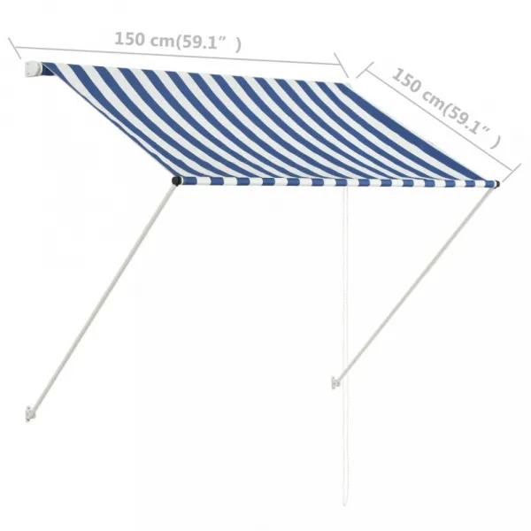 Zaťahovacia markíza 150x150 cm Dekorhome Antracit