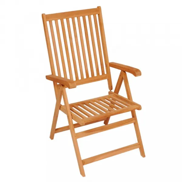 Záhradná stolička 6 ks teak / látka Dekorhome Černá