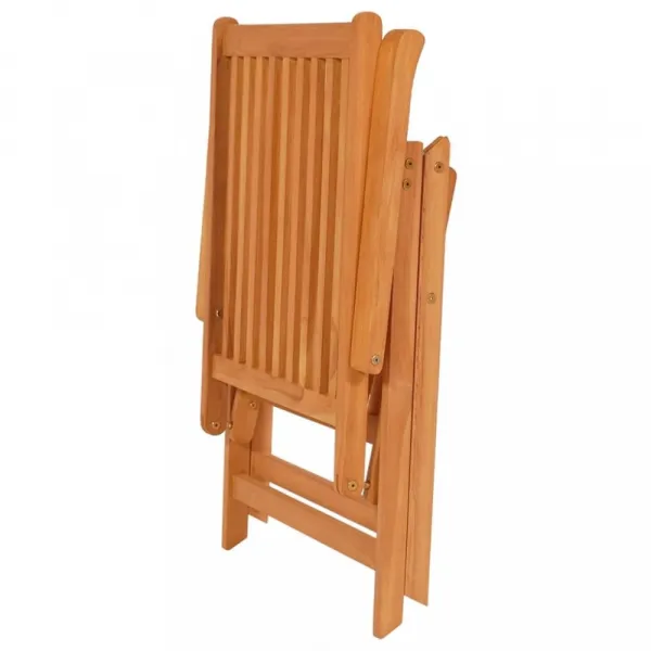 Záhradná stolička 6 ks teak / látka Dekorhome Černá