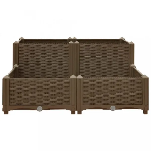 Vyvýšený záhon 80x80x38 cm PP Dekorhome Černá
