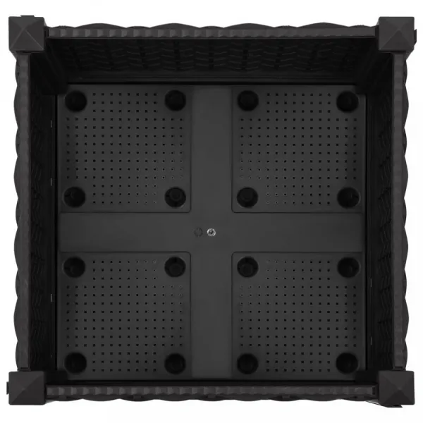 Vyvýšený záhon 40x40x23 cm PP Dekorhome Černá
