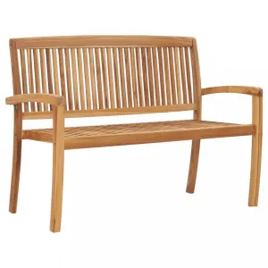 Záhradná lavica teak / látka Dekorhome