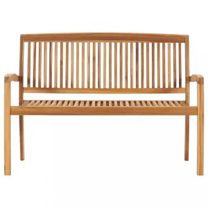 Záhradná lavica teak / látka Dekorhome