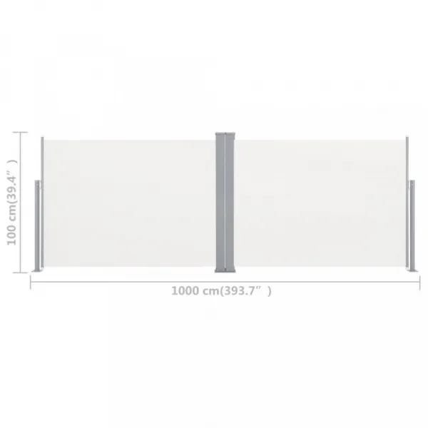 Zaťahovacia bočná markíza 100x1000 cm Dekorhome Černá