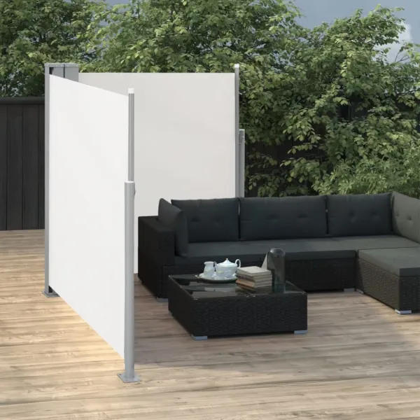 Zaťahovacia bočná markíza 120x600 cm Dekorhome Černá