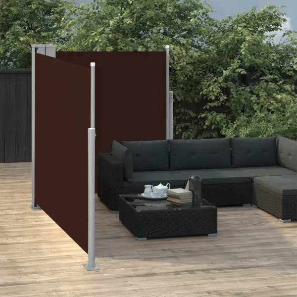 Zaťahovacia bočná markíza 140x600 cm Dekorhome Černá