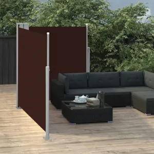 Zaťahovacia bočná markíza 140x600 cm Dekorhome Černá
