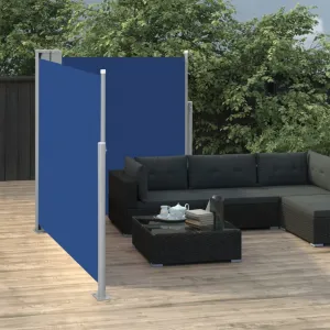 Zaťahovacia bočná markíza 120x600 cm Dekorhome Černá