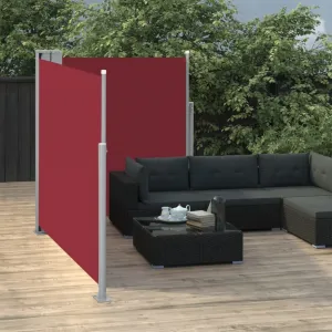 Zaťahovacia bočná markíza 120x600 cm Dekorhome Černá