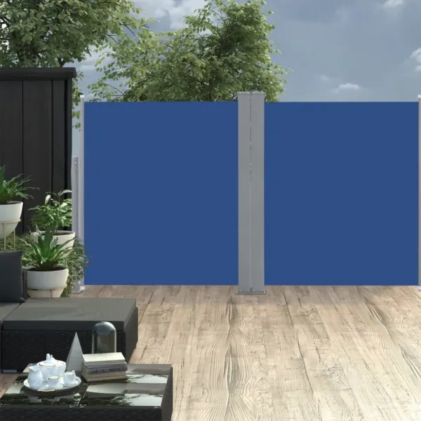 Zaťahovacia bočná markíza 120x600 cm Dekorhome Černá