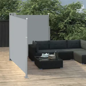 Zaťahovacia bočná markíza 120x600 cm Dekorhome Černá