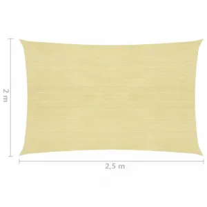 Tieniaca plachta obdĺžniková HDPE 2,5 x 2 m Dekorhome Černá