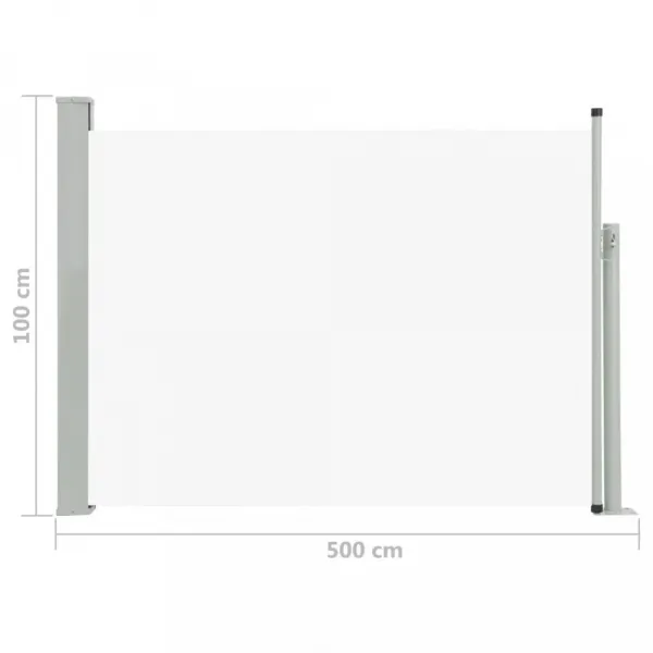 Zaťahovacia bočná markíza 100x500 cm Dekorhome Černá