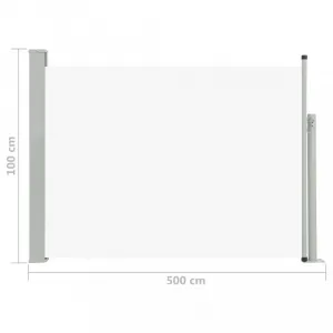 Zaťahovacia bočná markíza 100x500 cm Dekorhome Černá