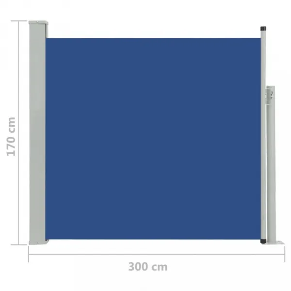 Zaťahovacia bočná markíza 170x300 cm Dekorhome Černá
