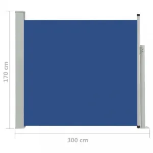 Zaťahovacia bočná markíza 170x300 cm Dekorhome Černá