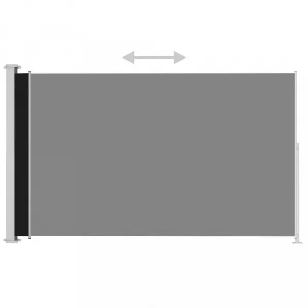 Zaťahovacia bočná markíza 160x600 cm Dekorhome Černá