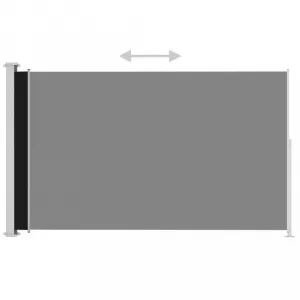 Zaťahovacia bočná markíza 160x600 cm Dekorhome Černá