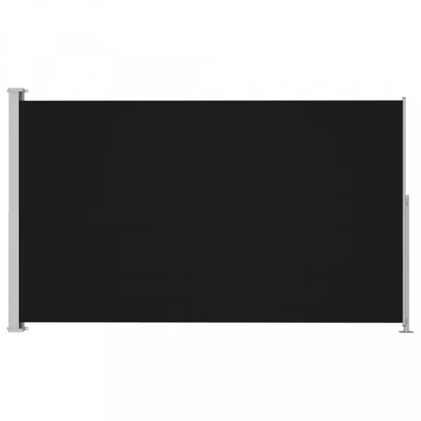 Zaťahovacia bočná markíza 160x600 cm Dekorhome Černá