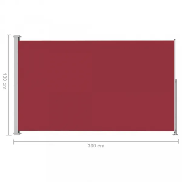 Zaťahovacia bočná markíza 180x300 cm Dekorhome Černá