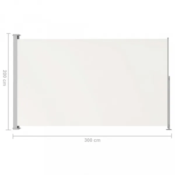 Zaťahovacia bočná markíza 200x300 cm Dekorhome Šedá